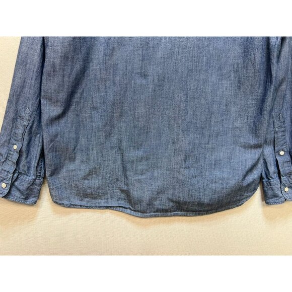 Tommy Hilfiger Men's Regular Fit Washed Chambray Shirt Button Down Size XL Blue - Picture 11 of 11